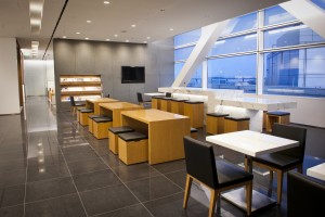 Cathay Pacific's lounge in San Francisco, to which heavy social media users can gain free access.