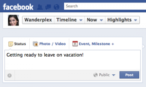 Posting about your vacation on social media may lead to trouble.