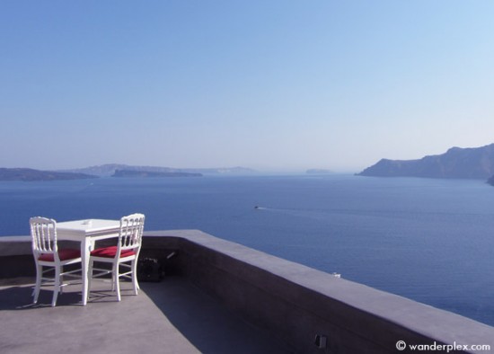 Andronis Boutique Hotel caldera view dining